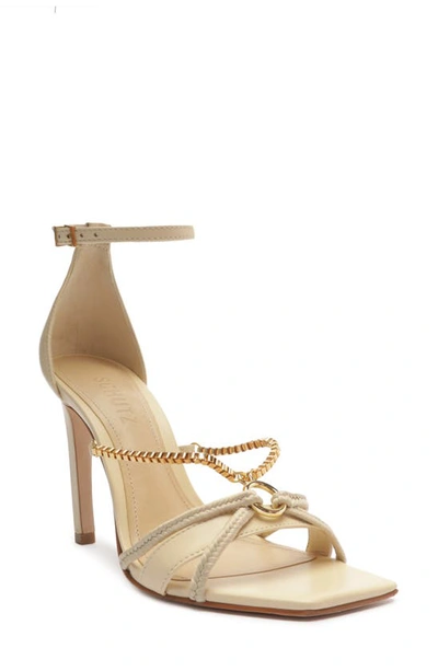 Schutz Sylvie Ankle Strap Sandal In Eggshell