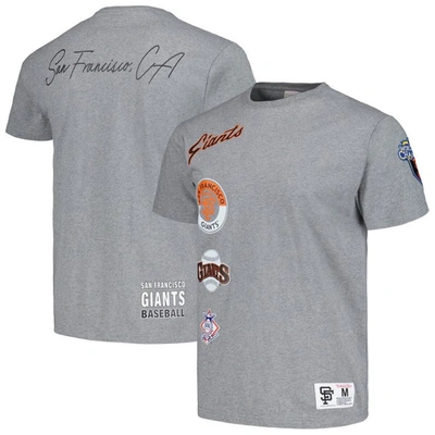 Mitchell & Ness Men's  Heather Gray San Francisco Giants Cooperstown Collection City Collection T-shi