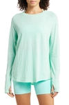 Zella Relaxed Long Sleeve T-shirt In Green Sherbet