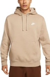 Nike Sportswear Club Hoodie In Khaki,white