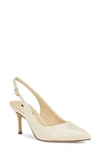 Nine West Menora Slingback Pointed Toe Pump In Ivory