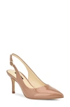 Nine West Menora Slingback Pointed Toe Pump In Medium Natural