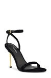 Nine West Reina Ankle Strap Sandal In Black