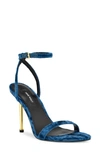 Nine West Reina Ankle Strap Sandal In Medium Blue