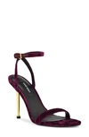 Nine West Reina Ankle Strap Sandal In Dark Purple