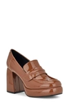 Nine West Verge Loafer Pump In Brown Patent