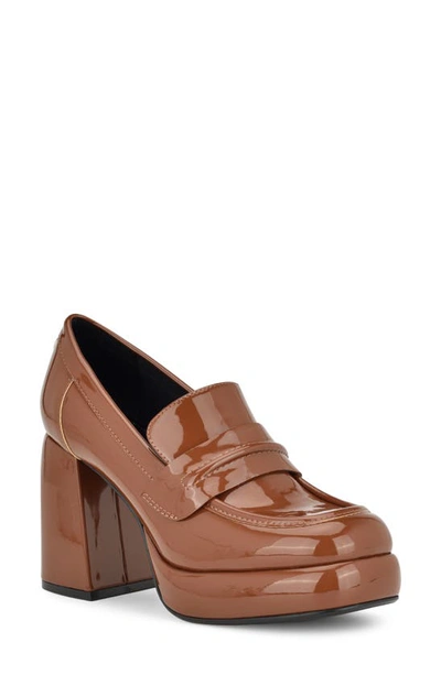 Nine West Verge Loafer Pump In Brown