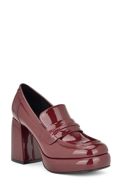 Nine West Verge Loafer Pump In Medium Red