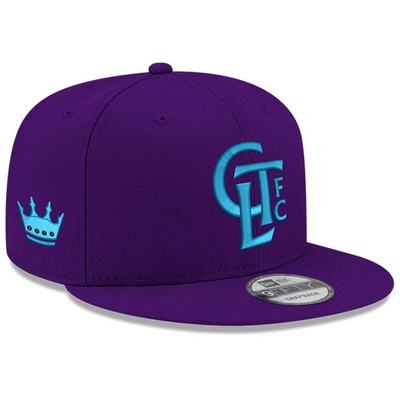 New Era Purple Charlotte Fc Jersey Hook 9fifty Snapback Hat