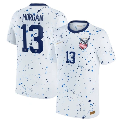 Nike Alex Morgan Uswnt 2023 Stadium Home  Men's Dri-fit Soccer Jersey In White