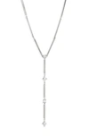 Bony Levy Aviva Drop Diamond Pendant Y-necklace In 18k White Gold