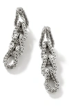 John Hardy Silver Chain Classic Asli Link Drop Earrings In Silver