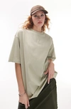 Topshop Oversize T-shirt In Mid Green