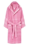 Burberry Check-pattern Cotton Robe In Pink
