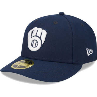 New Era Navy Milwaukee Brewers Oceanside Low Profile 59fifty Fitted Hat