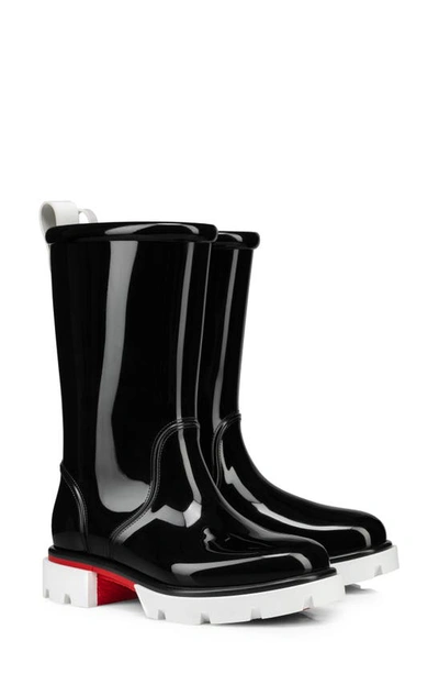 Christian Louboutin Kids' Toy Waterproof Rain Boot In Black