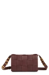 Bottega Veneta Cassette Intrecciato Leather Crossbody Bag In Penny-gold