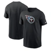 Nike Black Tennessee Titans Logo Essential T-shirt In Black