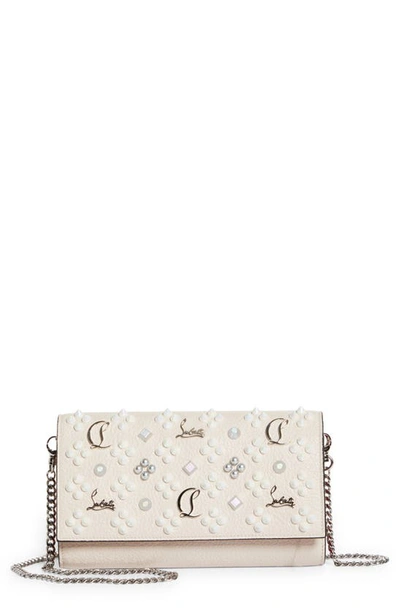 CHRISTIAN LOUBOUTIN PALOMA LOUBINTHESKY CALFSKIN WALLET ON A CHAIN