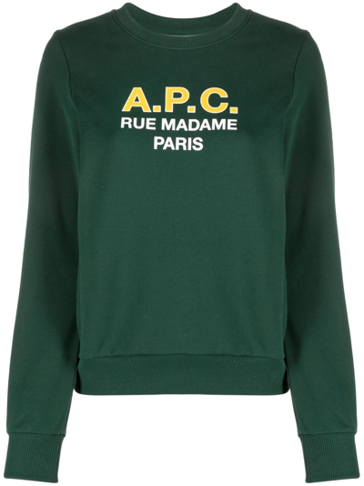 APC MADAME LOGO-PRINT COTTON SWEATSHIRT