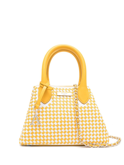 Aspinal Of London Mini Paris Leather Tote Bag In Yellow
