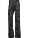 VERSACE BAROCCO SILHOUETTE PATTERNED JEANS