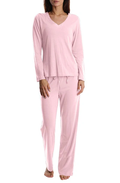Blis Women's Satin Trim Super Soft Sleep Set In Blush Pink