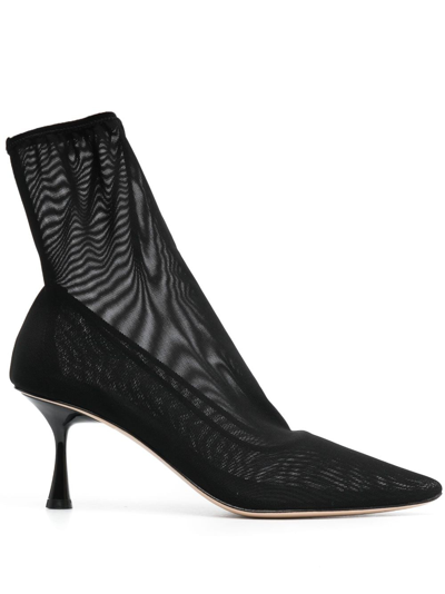 Studio Amelia 90mm Sock-style Ankle Boots In Black