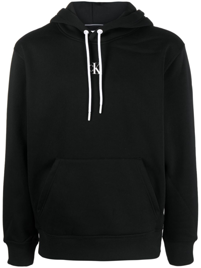 Calvin Klein Logo-print Hoodie In Black