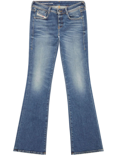 Diesel Low-rise Flared Jeans In Blue