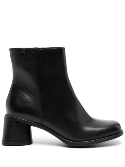 Camper Kiara Ankle Leather Boots In Black