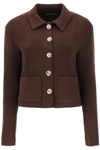Siedres Yuna Knit Cropped Cardigan In Brown (brown)