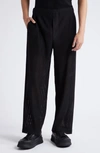 Issey Miyake Black Pleats Bottoms 2 Trousers In 15-black