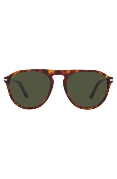 Persol 55mm Pilot Sunglasses In Havana/green Solid