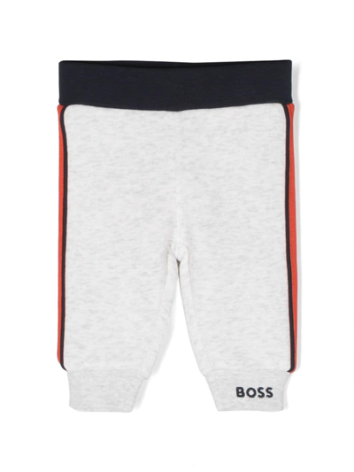 Bosswear Babies' Stripe-detail Track Pants In Grey