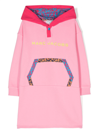 MARC JACOBS LOGO-EMBROIDERED HOODED COTTON DRESS