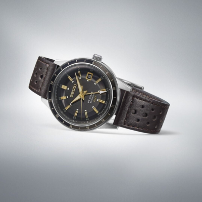 Pre-owned Seiko Ssk013j1 Gmt Presage Style '60s Collection (fedex 2 Day)