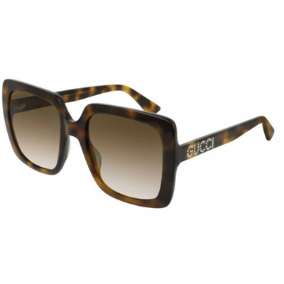 Pre-owned Gucci Gg0418s 003 Havana/brown 54-20-140 Sunglasses Authentic