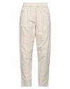 BRUNELLO CUCINELLI BRUNELLO CUCINELLI WOMAN PANTS CREAM SIZE 6 COTTON, ELASTANE, BRASS