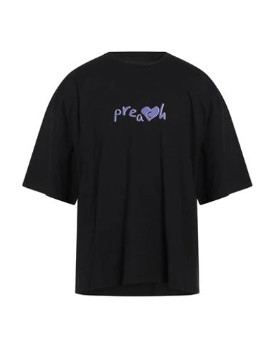 Preach Man T-shirt Black Size M Cotton