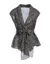 Brunello Cucinelli Woman Shirt Grey Size M Virgin Wool, Ecobrass In Grey