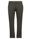 Daniele Alessandrini Man Pants Dark Green Size 34 Cotton, Elastane In Green