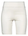Guess Woman Leggings Cream Size S Cotton, Recycled Polyester, Elastane In White