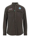 Dsquared2 Man Shirt Dove Grey Size 38 Cotton In Grey
