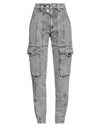 Isabel Marant Étoile Marant Étoile Woman Jeans Light Grey Size 4 Cotton In Grey