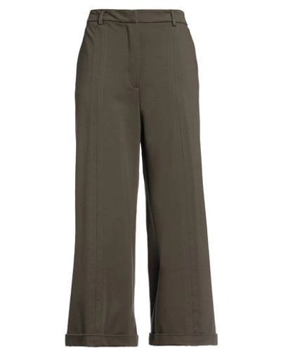 Manila Grace Woman Pants Military Green Size 8 Viscose, Polyamide, Elastane