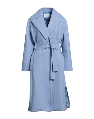 Rebel Queen Woman Coat Light Blue Size L Acrylic, Polyester, Wool