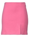 Msgm Woman Mini Skirt Pink Size 8 Virgin Wool, Polyamide