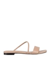 Mara & Mine Woman Sandals Beige Size 6 Soft Leather In Beige