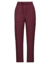 Etro Woman Pants Burgundy Size 8 Virgin Wool, Recycled Polyacrylic In Red